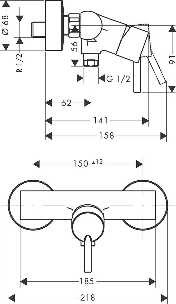 Змішувач для душа Hansgrohe Talis S 32640000