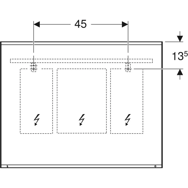 Зеркало с подсветкой Geberit Option Basic 501.073.00.1