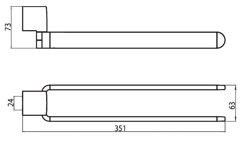 Двойной полотенцедержатель Emco Fino 8450 001 35
