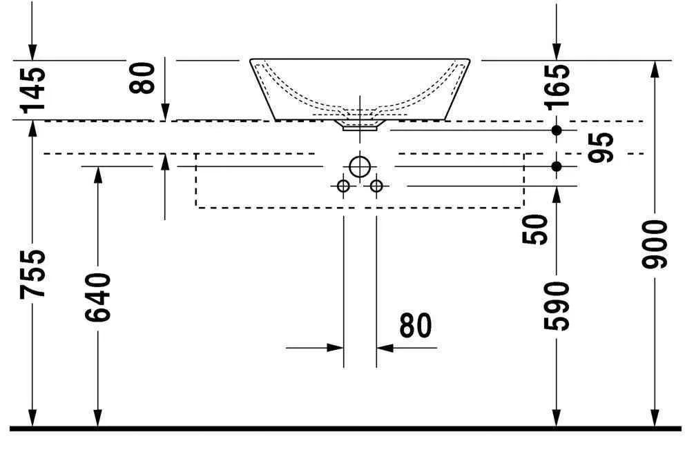 Умывальник на столешницу Duravit Starck 1 0447530000
