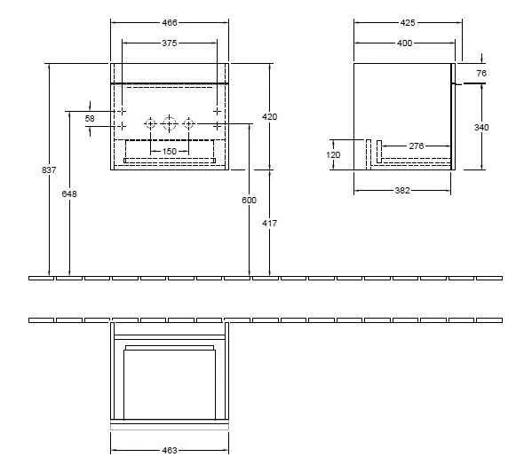Тумба для умивальника Venticello Villeroy and Boch A93101VG