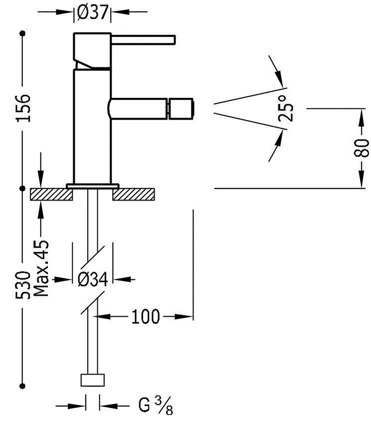 Смесители для биде Tres Study 06212001TBL
