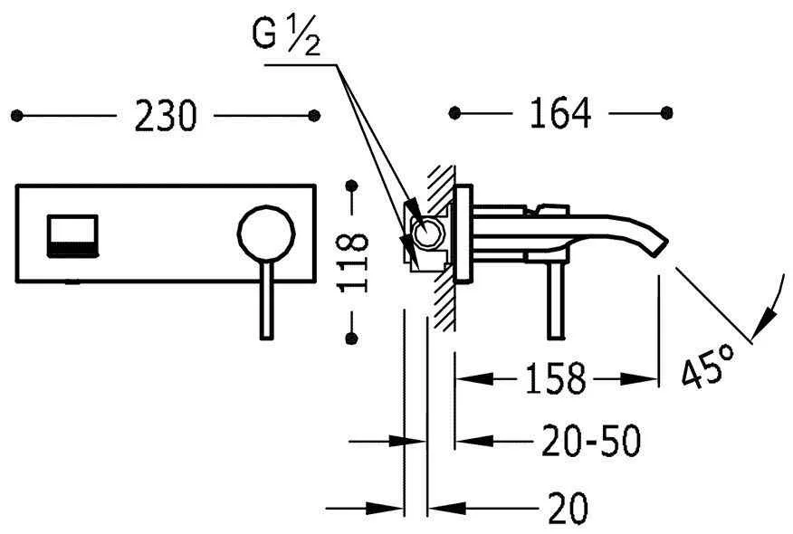Змішувач для раковини Tres Alplus