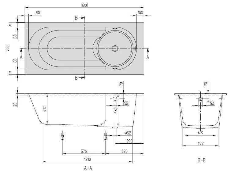 Ванна Villeroy&Boch Libra UBQ167LIB2V-96