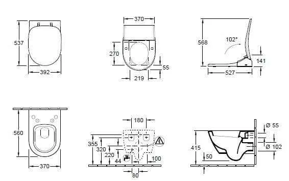 Унітаз з біде Villeroy and Boch Subway 2.0