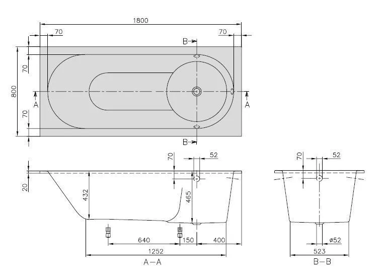 Ванна Villeroy&Boch Libra UBQ180LIB2V-96