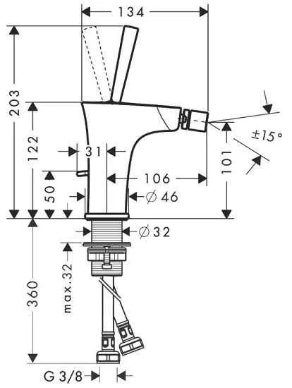 Змішувач для біде Hansgrohe PuraVida 15270400