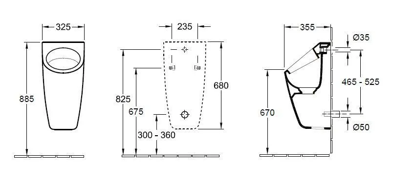 Писсуар Villeroy and Boch Architectura 558600T1