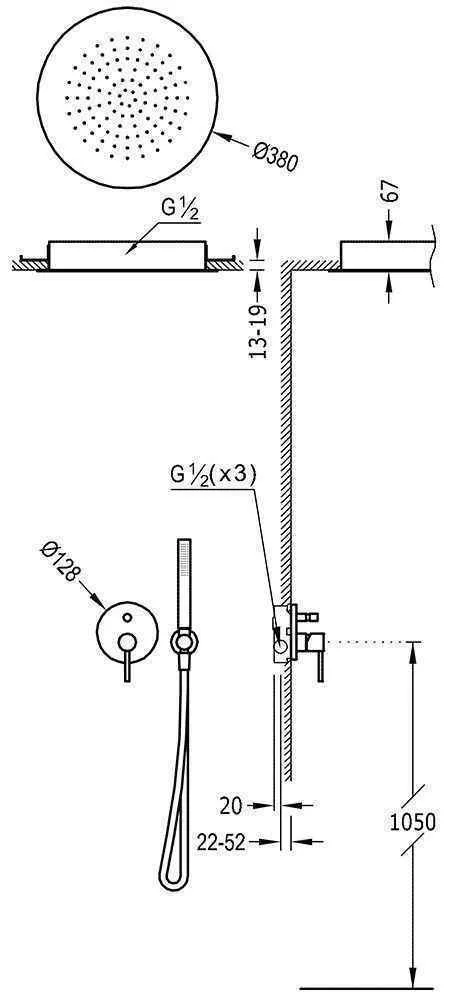 Душова система Tres Study 26218099OR