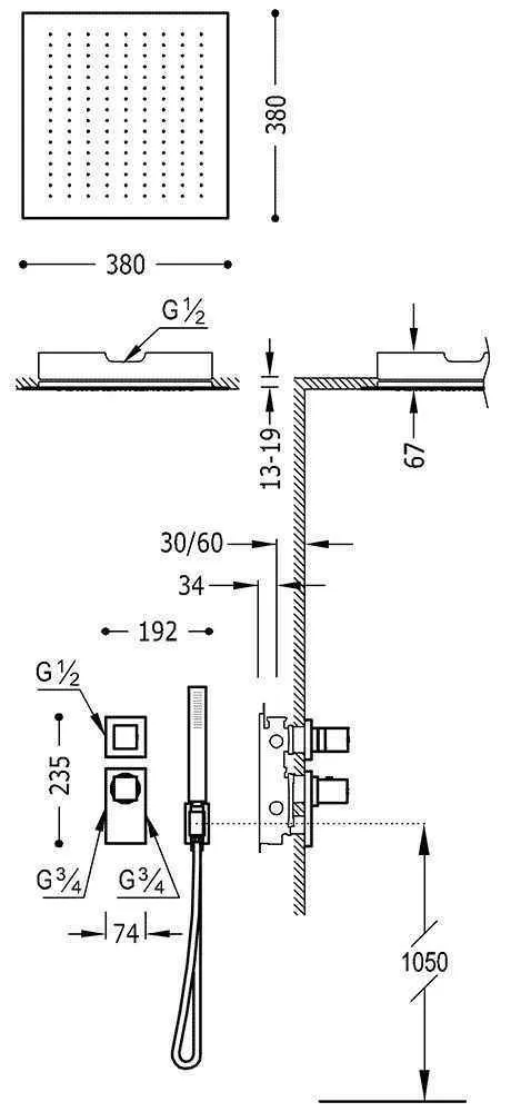 Душова система Tres Block System 20625204AC