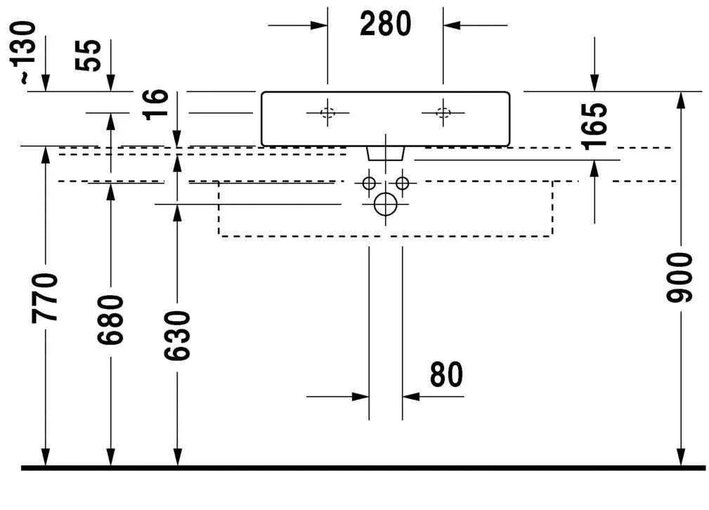 Умивальник на стільницю Duravit Vero 0454600027