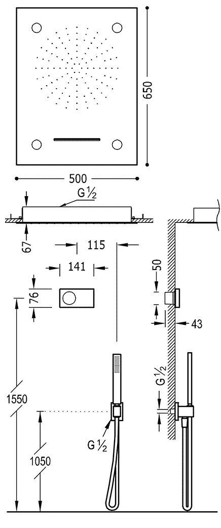 Душевая система Tres Shower Technology 9286302