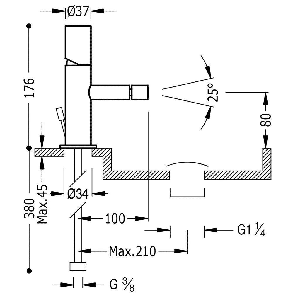 Смеситель на биде Tres Study 26112001D