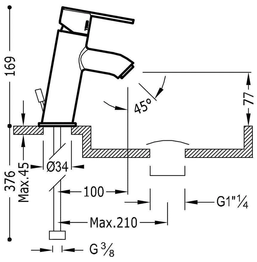 Змішувачі для раковини Tres Lex 186903