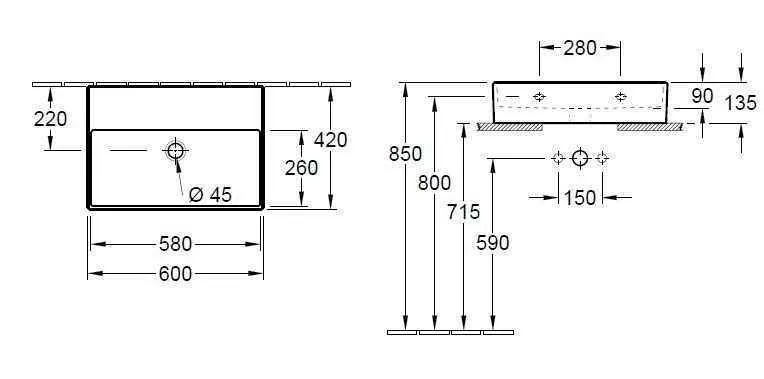 Раковина на стільницю Villeroy and Boch Memento 2.0 4A226F01