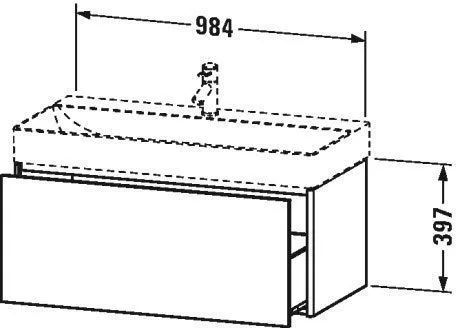 Тумба XSquare Duravit 984 x 460 мм (без раковины) XS406309292