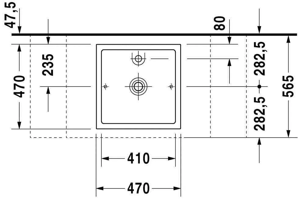 Умивальник на стільницю Duravit Starck 1 0387470028