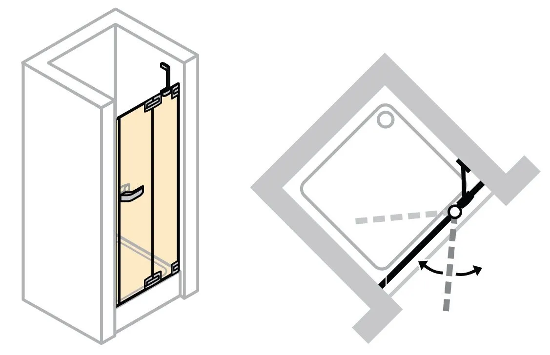 Распашная душевая дверь Huppe Studio Berlin