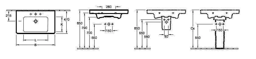 Підвісний умивальник Villeroy and Boch Subway 2.0 7175A0R1