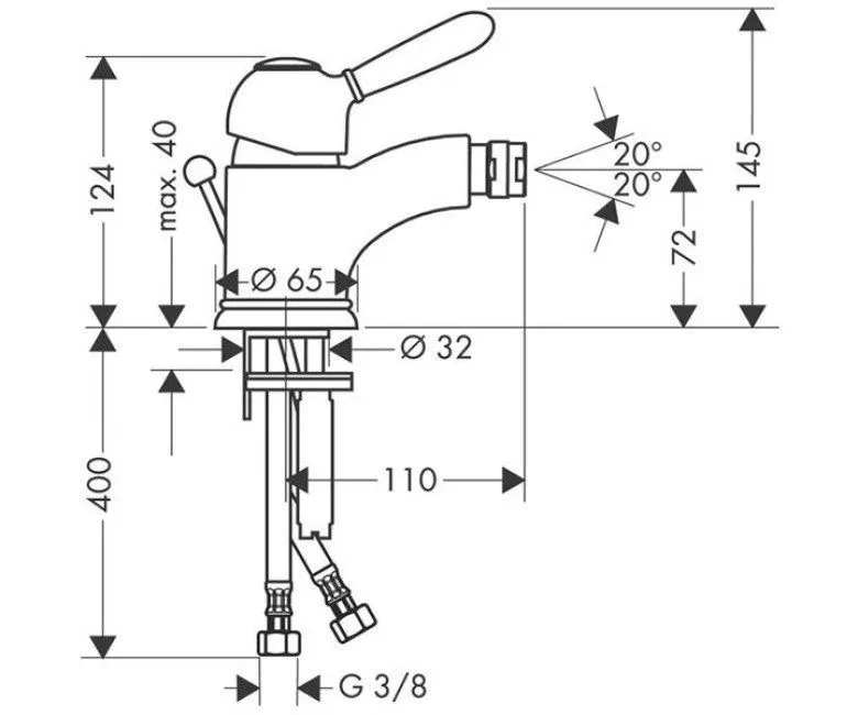 Смеситель для биде  Axor Carlton 17210000