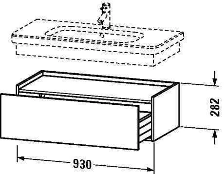 Тумба DuraStyle Duravit  930 x 448 мм (без раковини) DS628209191