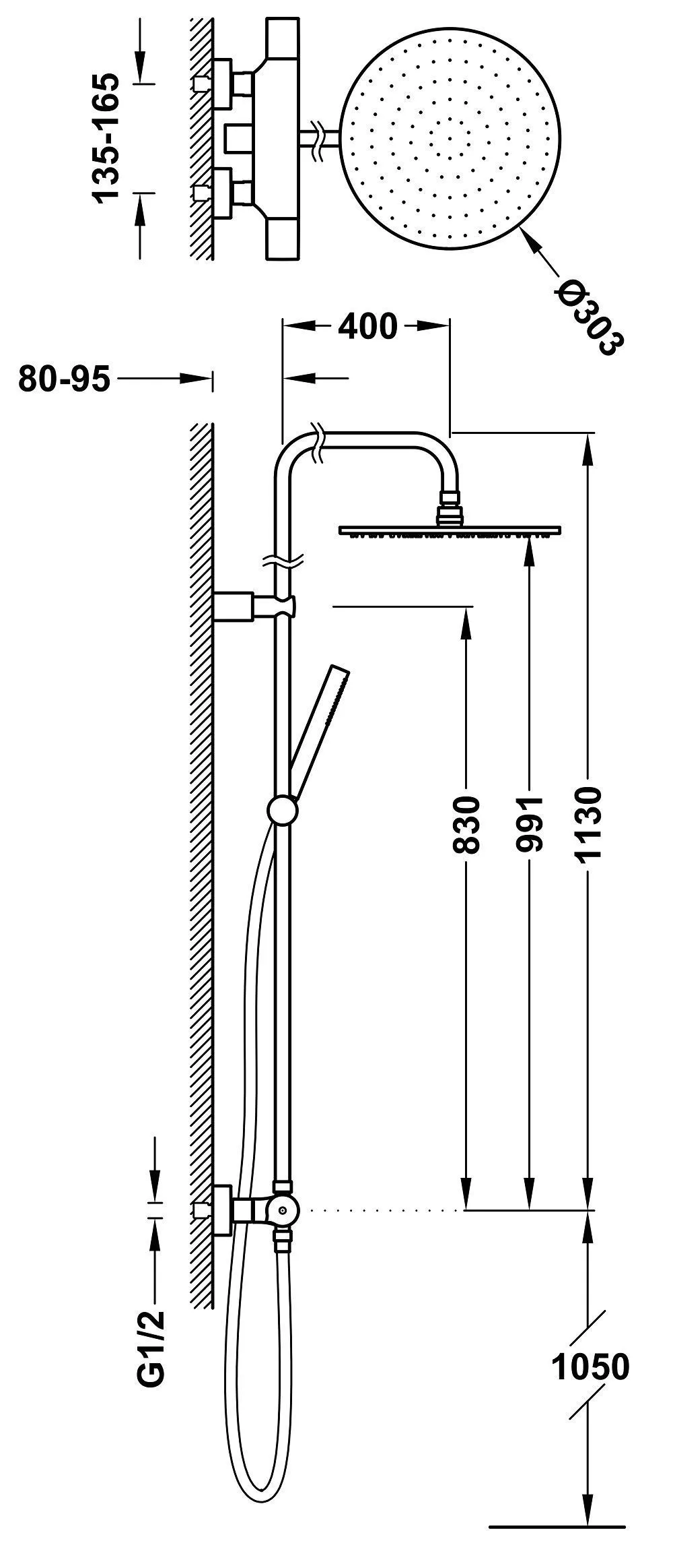Душевая система Tres Study 26238701BM