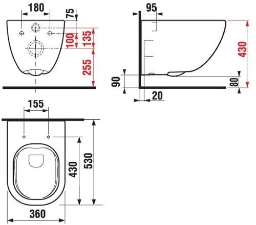 Унитаз подвесной Jika Mio H8207147160001