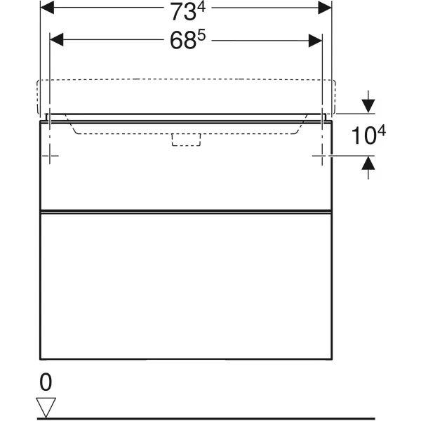 Шкафчик под умывальник Geberit Smyle Square 500.353.JR.1