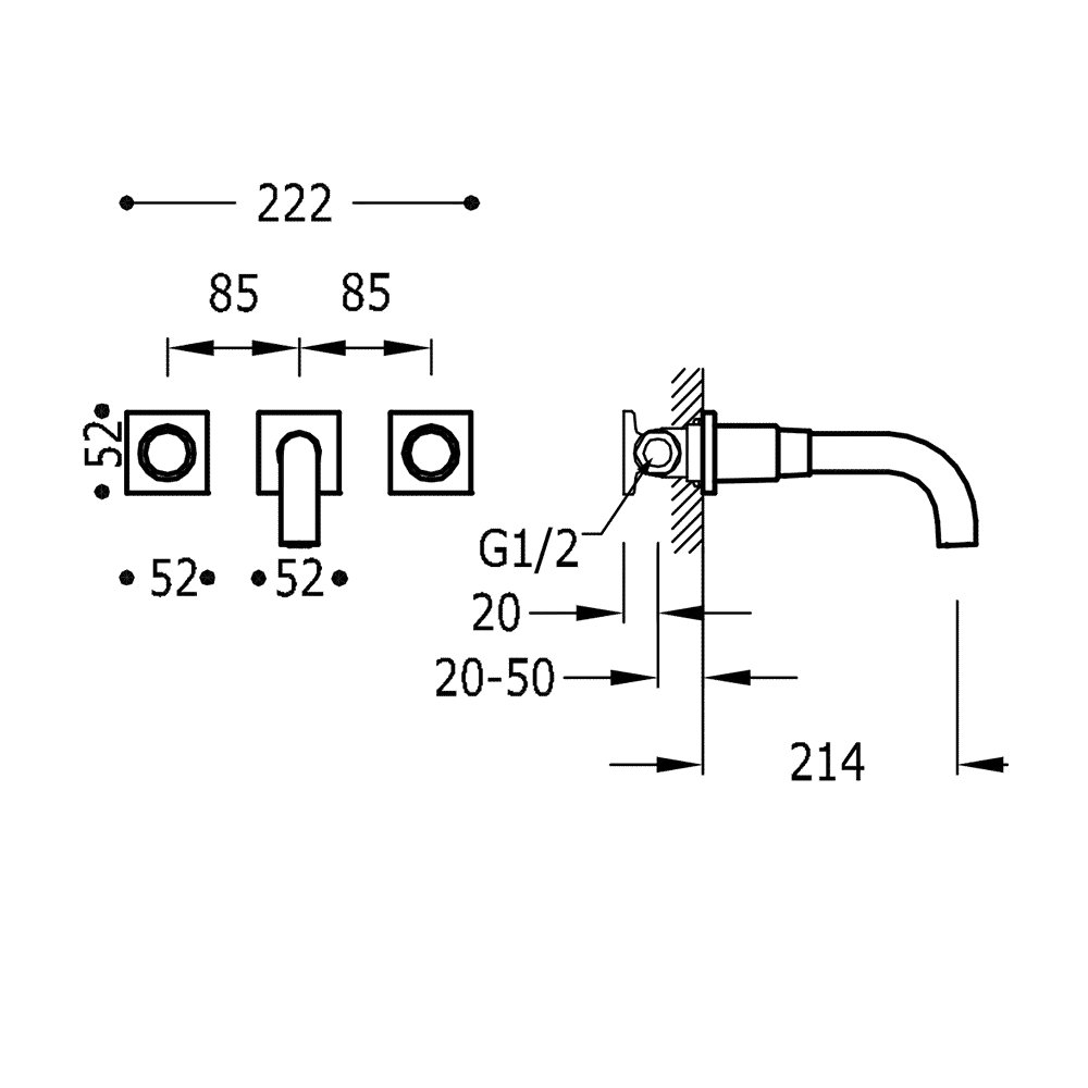 Змішувачі для раковини Tres Project 21115201OM