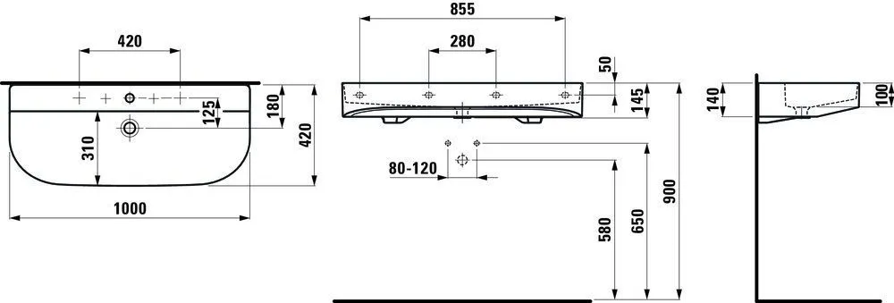 Умывальник подвесной Laufen Sonar H8103474001081