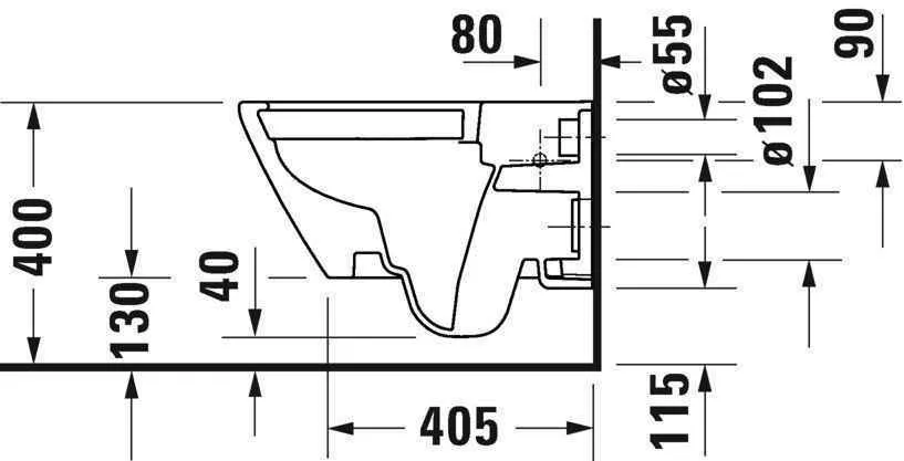 Унітаз підвісний Duravit D-Neo (Rimless) 2577090000
