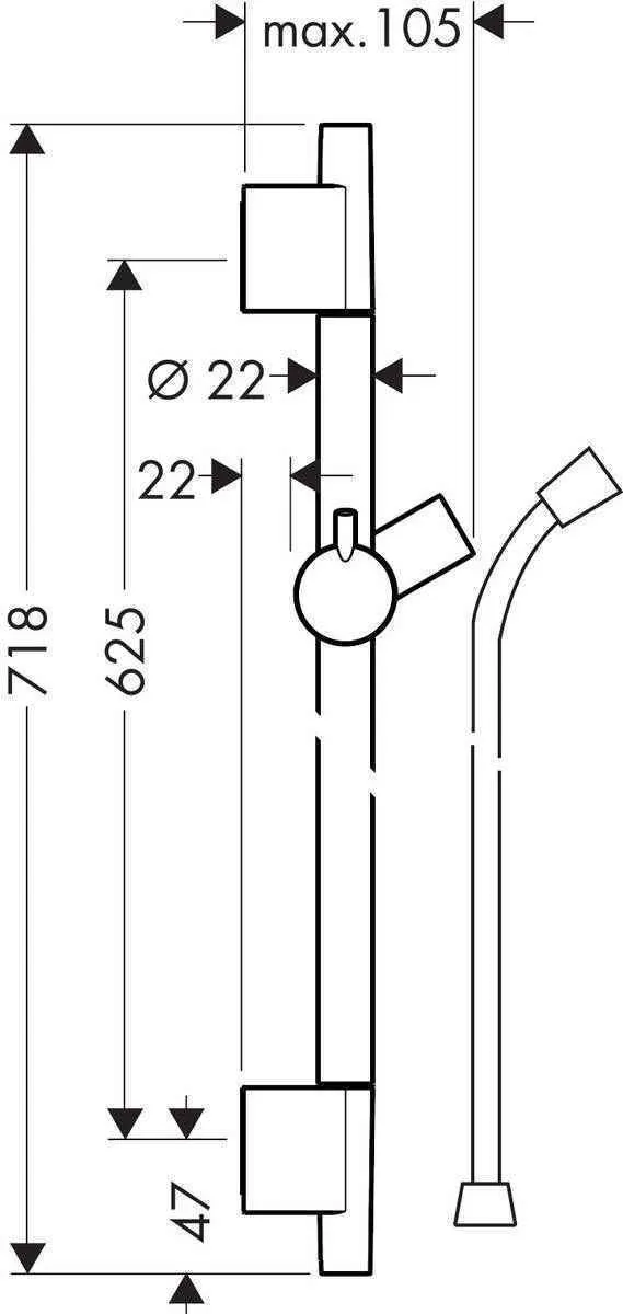 Штанга Hansgrohe Unica 28632670
