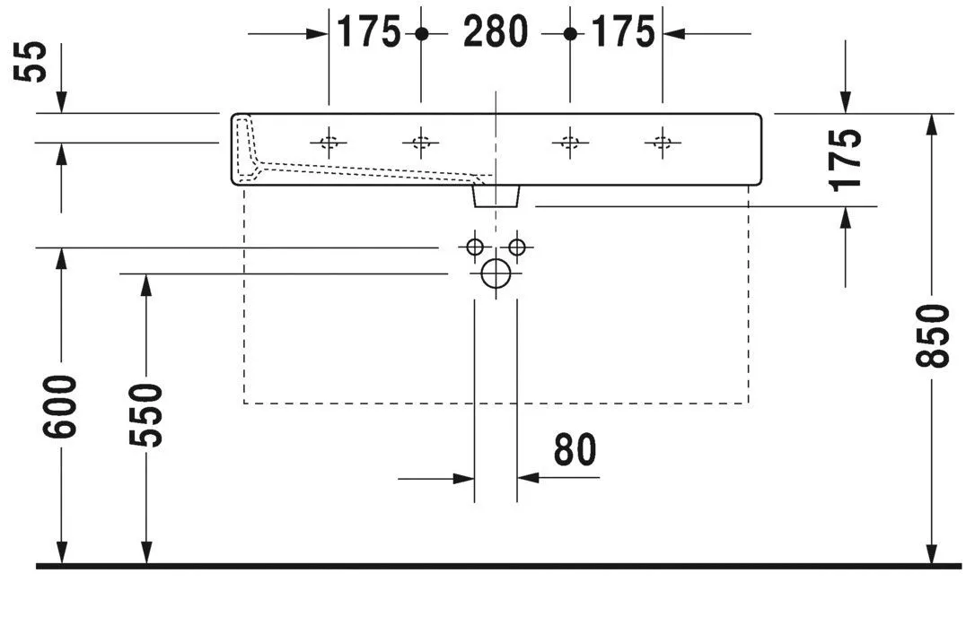 Умывальник Duravit Vero Air 0454100000