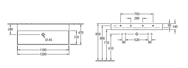 Подвесной умывальник Villeroy and Boch Memento 2.0 4A22C3RW
