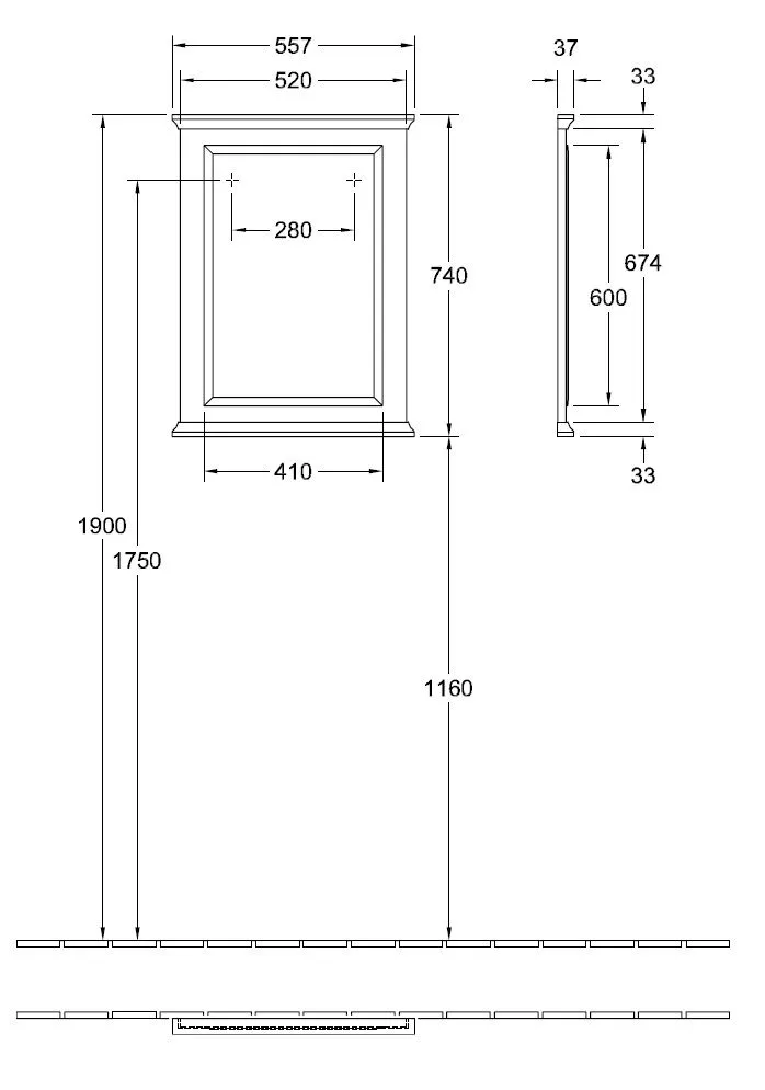 Зеркало Hommage Villeroy & Boch