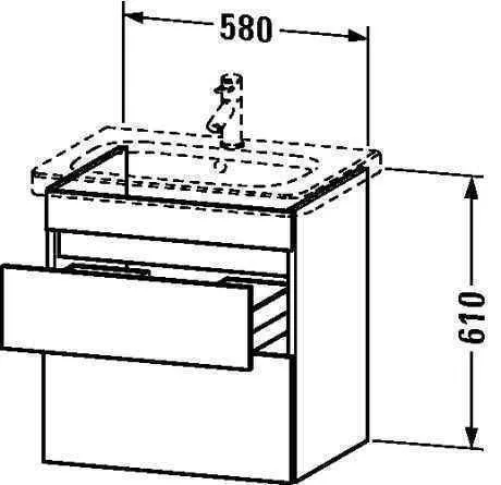 Тумба DuraStyle Duravit  580 x 448 мм (без раковини) DS648001616