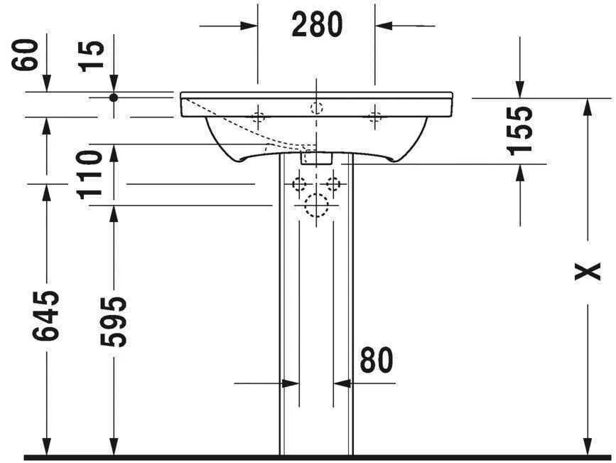 Умивальник Duravit P3 Comforts 2332650030