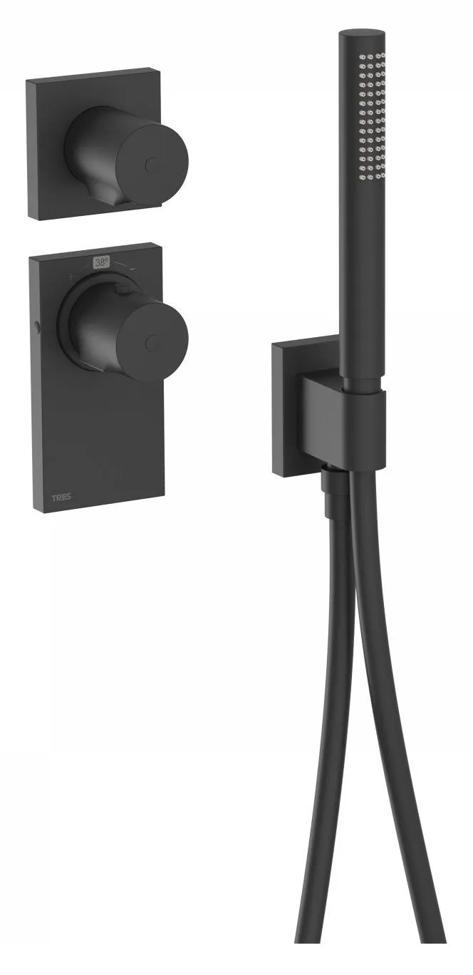 Термостат для душа и душевой набор Tres Block System 20635291NM