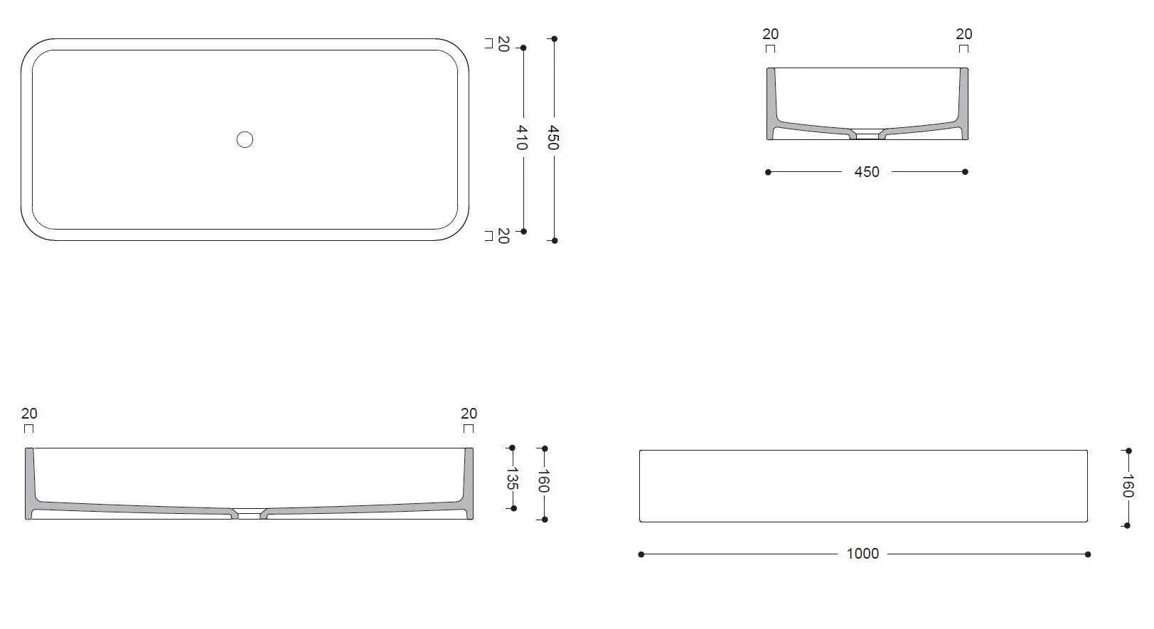 Раковина на стільницю Cosa AXA 8641001