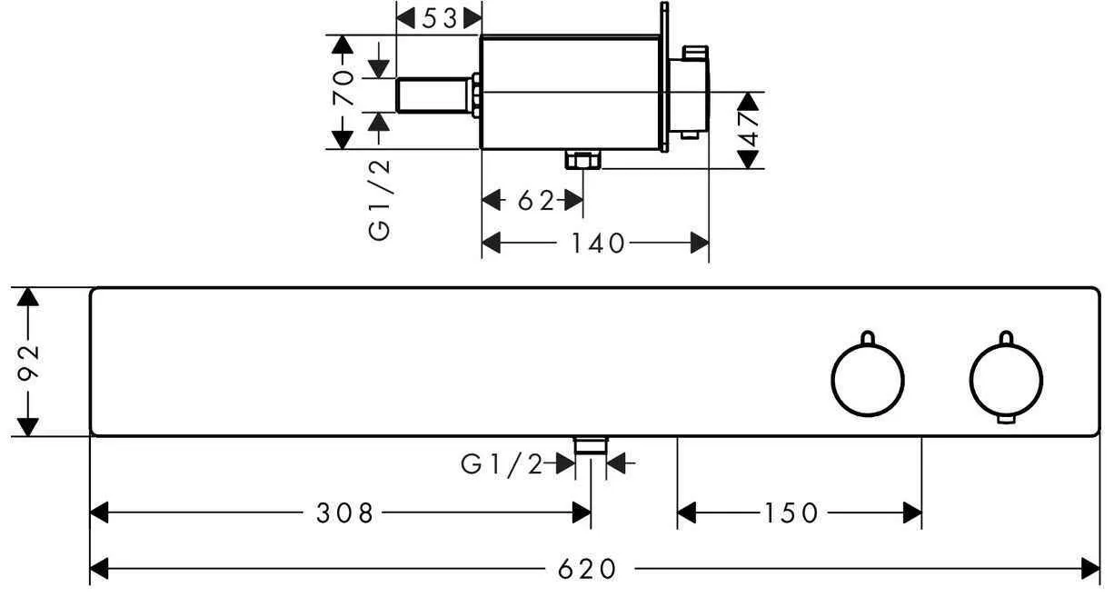 Вилив на ванну Hansgrohe Metropol Classic 13108400