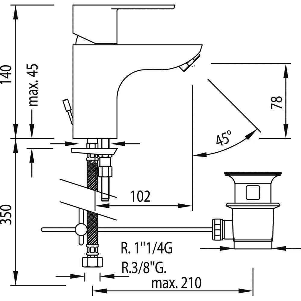 Змішувачі для раковини BM - Tres 117103DA