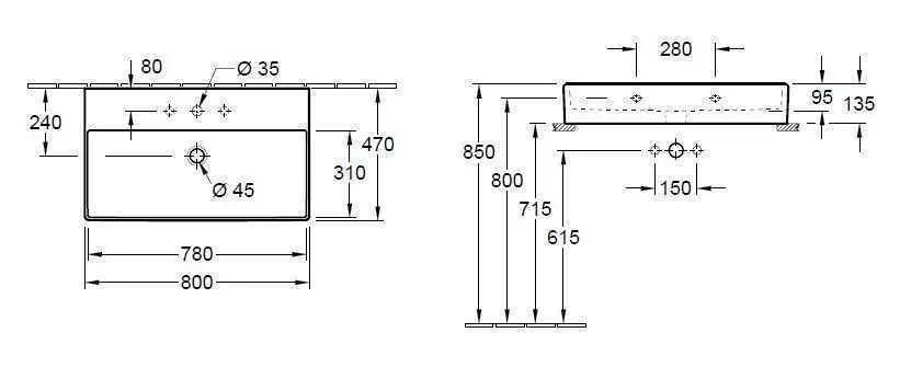 Раковина на стільницю Villeroy and Boch Memento 2.0 4A228LRW