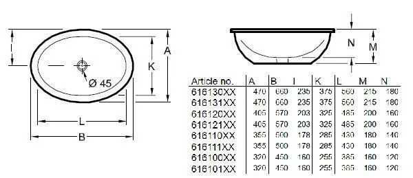 Раковина встраиваемая под столешницу Villeroy and Boch Loop&Friends 616100R2