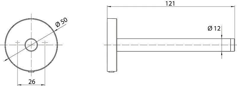 Бумагодержатель Emco Round (запасной) 4305 133 00
