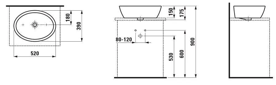 Умывальник Laufen PRO B H8129640001121