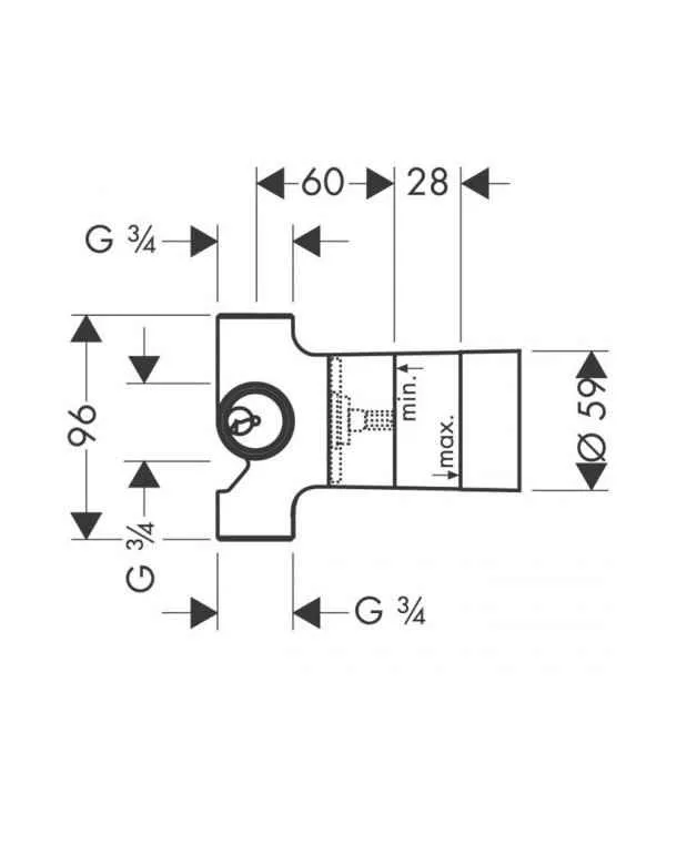 Внутренняя часть запорного вентиля Hansgrohe  15930180 (3 потребителя)