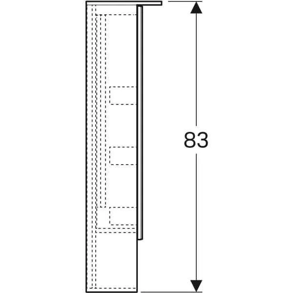 Зеркальный шкафчик Geberit Acanto 500.644.00.2