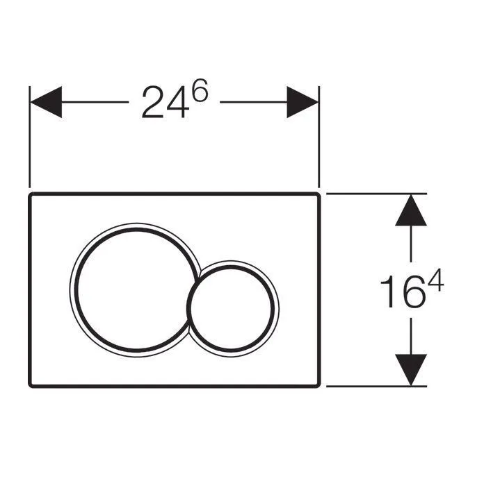 Клавиши смыва воды Geberit Sigma 30 (антивандальная) 115.893.45.1