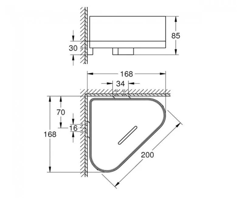 Угловая полочка для ванны Grohe Selection  41038AL0