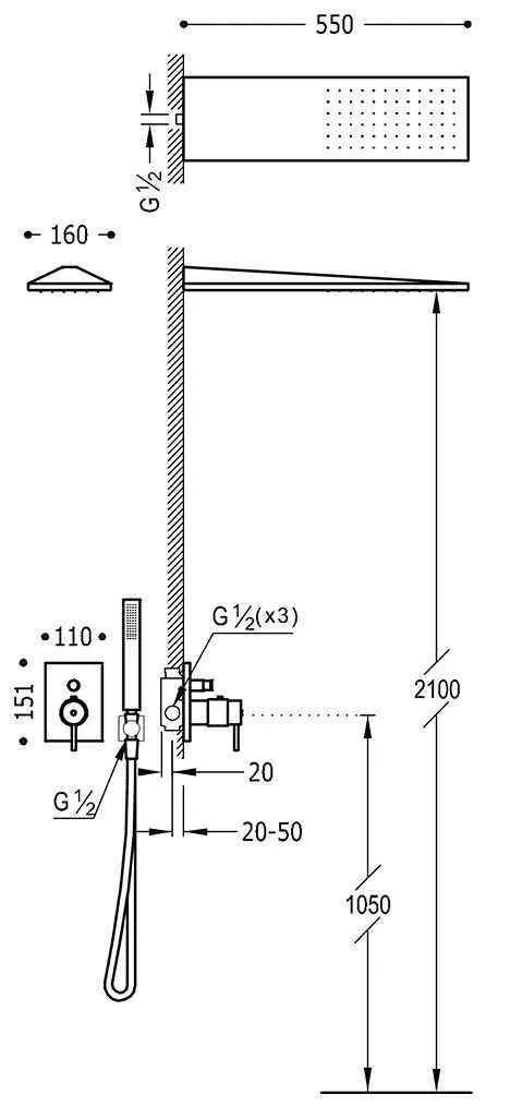 Душевая система Tres 09096021